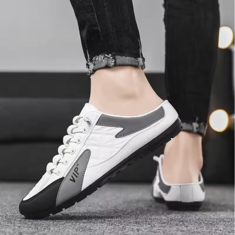 Men's Fashion Breathable Slip-On Mules, Lightweight Non-Slip Comfy Casual Shoes