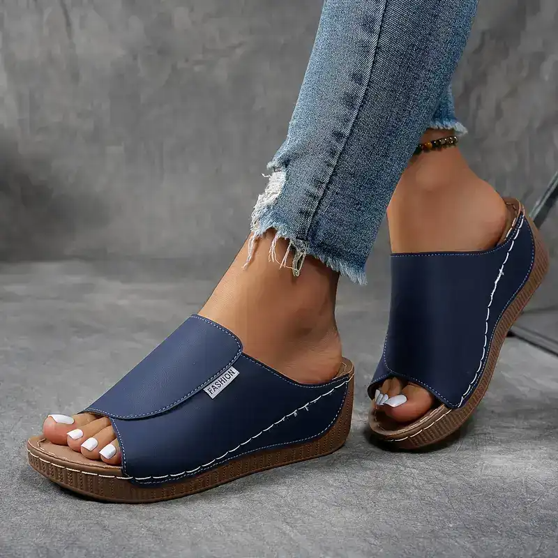🔥HOT SALE -50% OFF🔥 Comfortable Arch Support Slides - Women's Solid Color Sandals - Breathable🔥