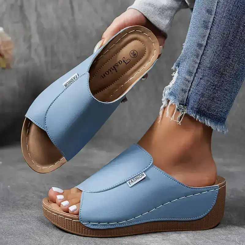 🔥HOT SALE -50% OFF🔥 Comfortable Arch Support Slides - Women's Solid Color Sandals - Breathable🔥