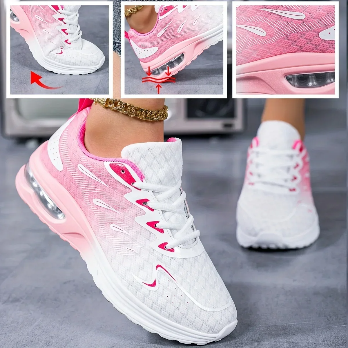 🔥 Summer Sale 49% OFF 🌞 Women's Air Cushion Orthopedic Sneakers, Comfortable Lightweight Shoes with Arch Support