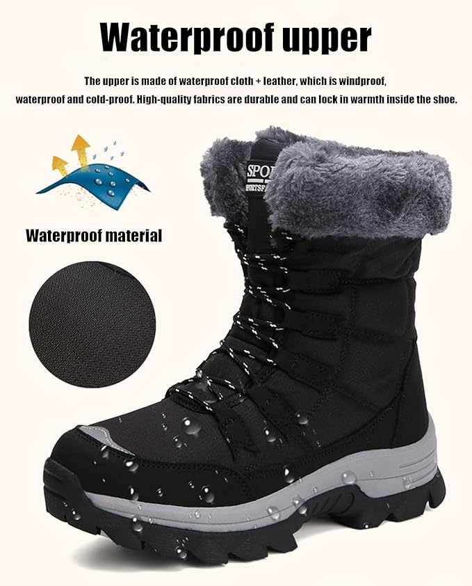 2026 WarmStep™ Women’s Waterproof Winter Boots – Ultra Warm, Non-Slip Support