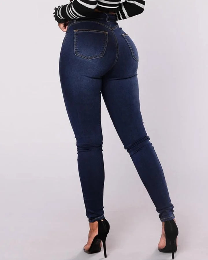 🔥Hot Sale 50% OFF🔥Double Breasted High Waist Skinny Jeans