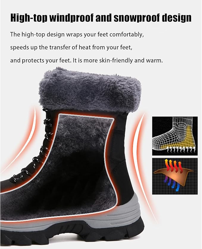 2026 WarmStep™ Women’s Waterproof Winter Boots – Ultra Warm, Non-Slip Support