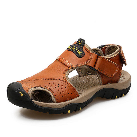 Men's Orthopedic Support Non-slip Sport Sandals Lightweight Trail Hiking Leather Sandals