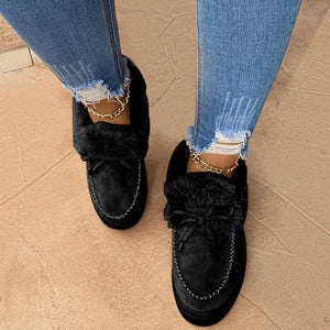 2023 Women's boots round head thick sole Orthopedic Arch-Support thick warm cotton shoes