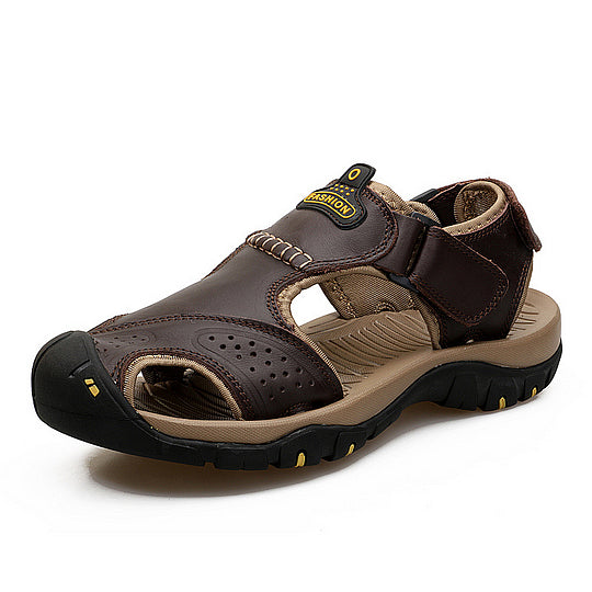 Men's Orthopedic Support Non-slip Sport Sandals Lightweight Trail Hiking Leather Sandals