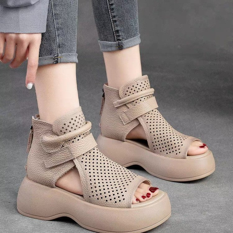 Women's Orthopedic Velcro Soft Sole Premium Leather Shoes