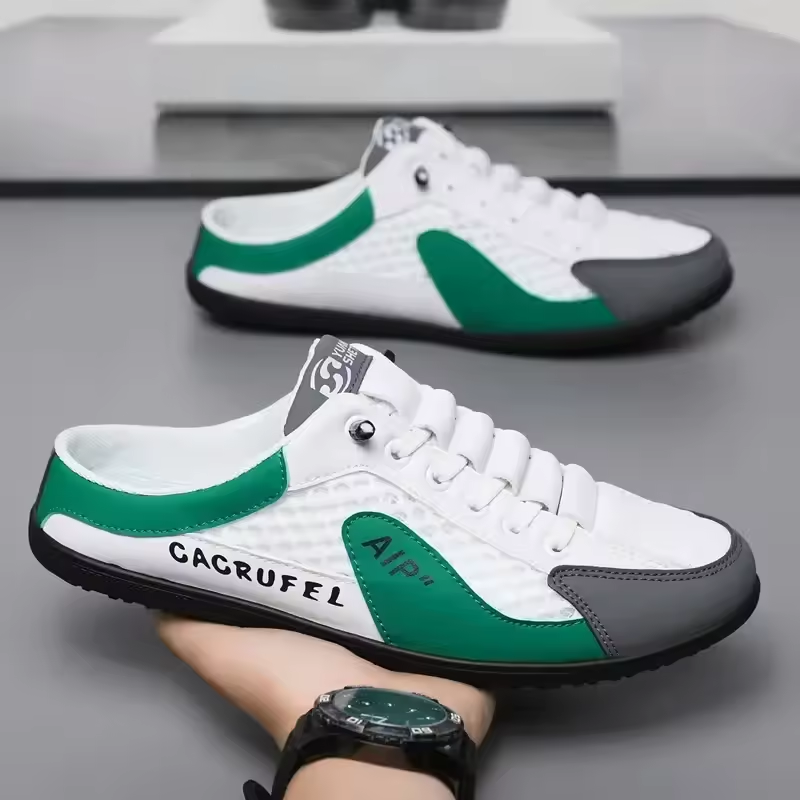 Men's Orthopedic Soft-Soled Casual Half Slippers – Trendy Summer Sneakers for Comfort & Support.