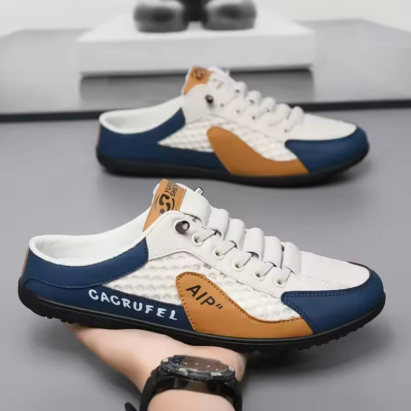 Men's Orthopedic Soft-Soled Casual Half Slippers – Trendy Summer Sneakers for Comfort & Support.
