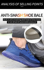 2023 Steel Head Anti-piercing Air Cushion Sneakers, Light Comfortable Work Protection Safety Shoes