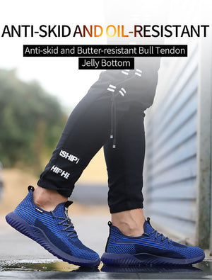 2023 Steel Head Anti-piercing Air Cushion Sneakers, Light Comfortable Work Protection Safety Shoes