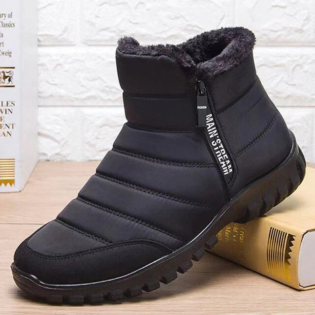 CozyStep™ Men's Waterproof Side-Zip Winter Boots – Ultra Warm & Orthopedic Comfort